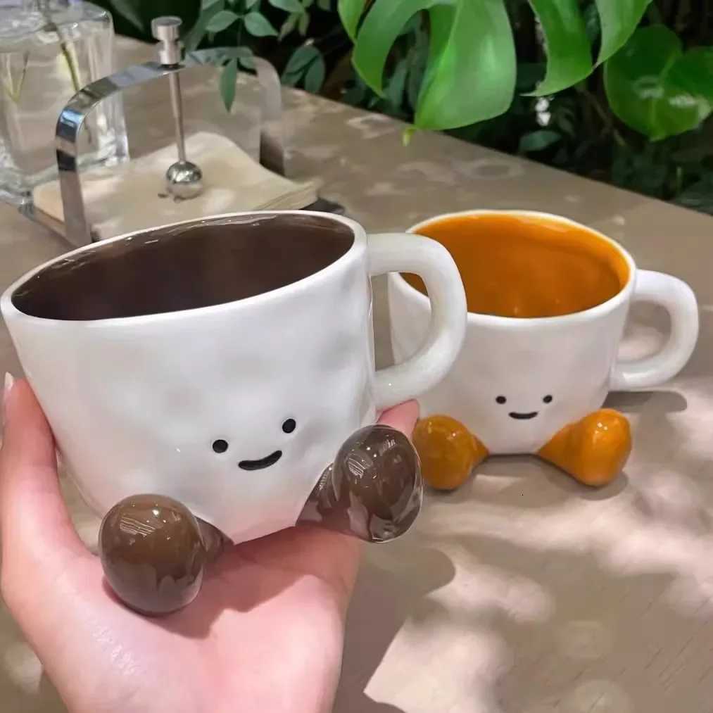 Foot Ceramic Cup Kawaii Coffee g Cartoon Cute Drink Water Cup Breakfast Milk Cup for Friend Christmas Gift He Decoration H251215