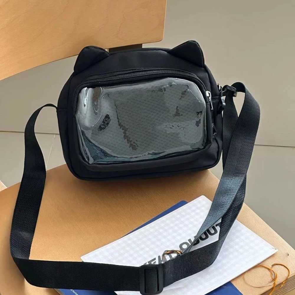 Japanese Harajuku Cute Girls Y2K Transparent Cartoon Ita Bag Ulzzang Doll Bag Versatile Crossbody Bag Casual Mobile Phone T251215