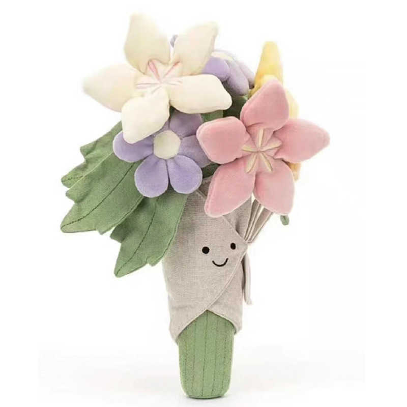 Jellys Cat Plush Bouquet - Handheld Soft Toy for Girls Valentines Day Gift