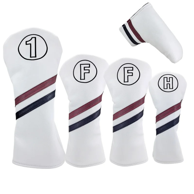Golf Club 1 3 5 Wood Head covers Driver Fairway Woods Cover PU Leather Putter Headcover 251211