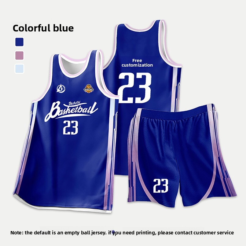 Cross-border Basketball Jersey Set for Boys, Children's Sports Competition Quick-dry Breathable American Style Jersey, College Student Printed Tr