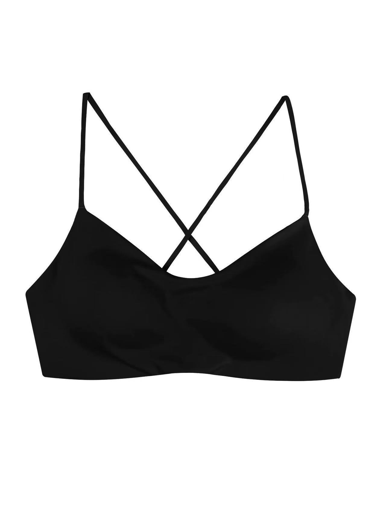 White T NonSeeThrough Foundation Liquid Thin Strap Cross Seamless Beauty Back Bra for Women Autumn Thin Small Chest PushUp Bra 210416