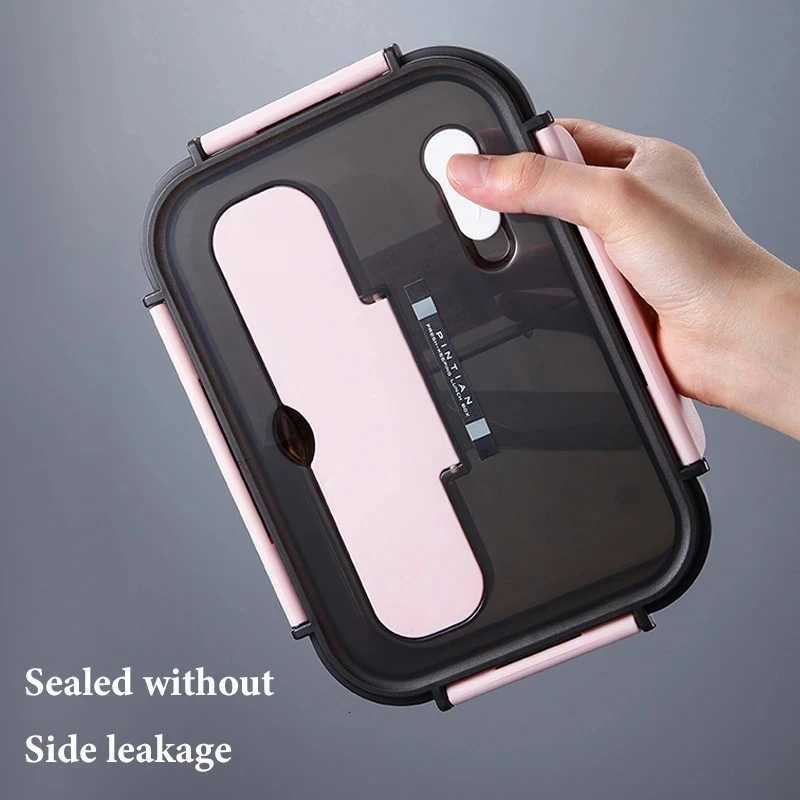 Transparent Lunch Box For Kids Food Storage Container With Lids Leak-Proof Microwave Food Warmer Snacks Bento Box Japanese Style H251213