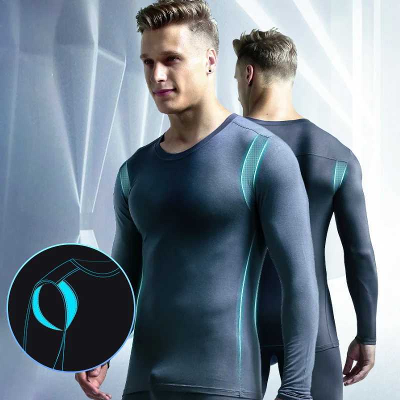 Mens autumn clothes Mens single V-neck Modal thermal underwear Long sleeve base shirt thin top cotton sweater winter G2512151