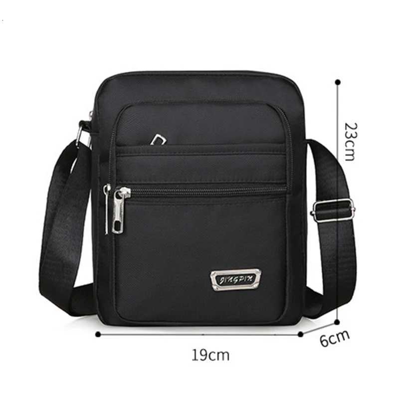 2025 Men Nylon Shoulder Bag Messenger Bag Casual Nylon Zipper Pocket Handbag Fashion Tote Travel Male Crossbody Bags NewT251215