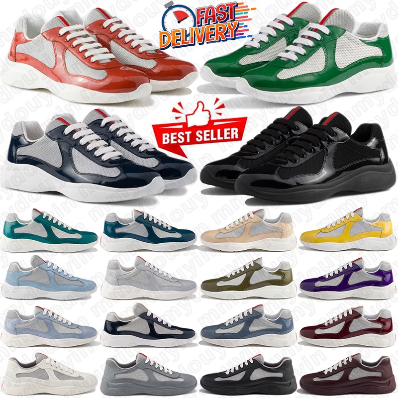 free shipping designer dress shoes cups sneakers America Cup leather black yellow white grey women mens trainers americas cups runners baskets outdoor cheaper