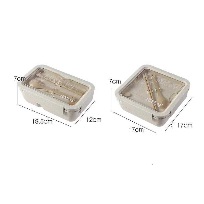 Wheat Straw Lunch Box Microwave Dinnerware Food Storage Container Soup Cup Lunch Box for Kids Healthy BPA Bento Container H251213