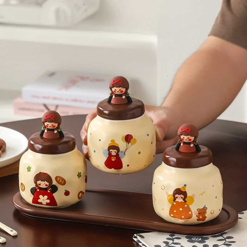 Household Ceramic Seasoning Jar Cbination Set MSG Salt Sugar Storage Seasoning Jar Kitchen Storage H251215