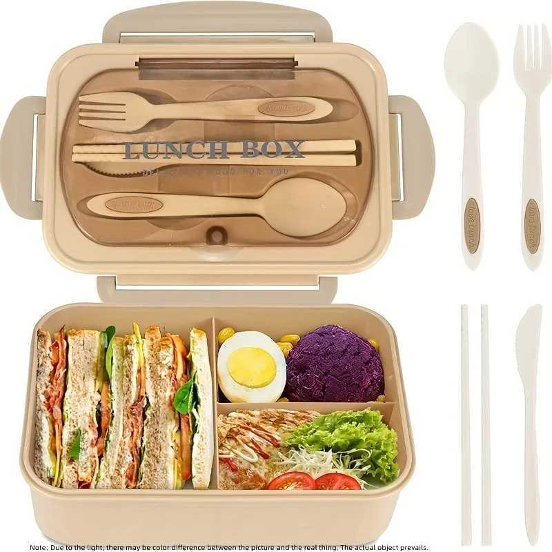 1PC Microwaveable Divided Lunch Box - Leak-proof Meal Prep Container for Off School H251213