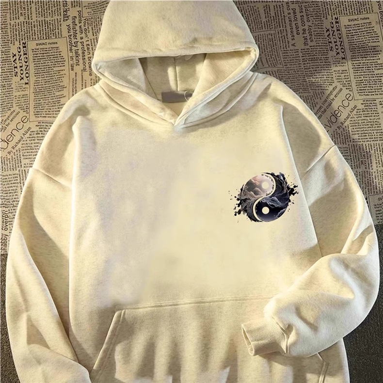 American Hip-hop Red Print Hoodie - Loose Street-style Hiphop Trendy Brand Hooded Top for Autumn & Winter