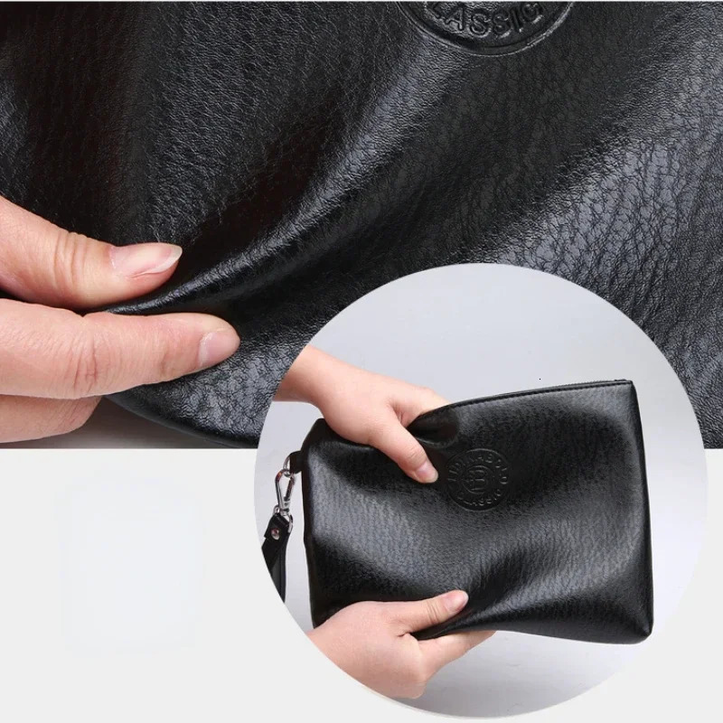Business Style Mens Clutch Large Wallet Soft PU Leather Male Wristlet Pack Bag Elegant Leisure Stylish Hand Bags Man Pouch 251210