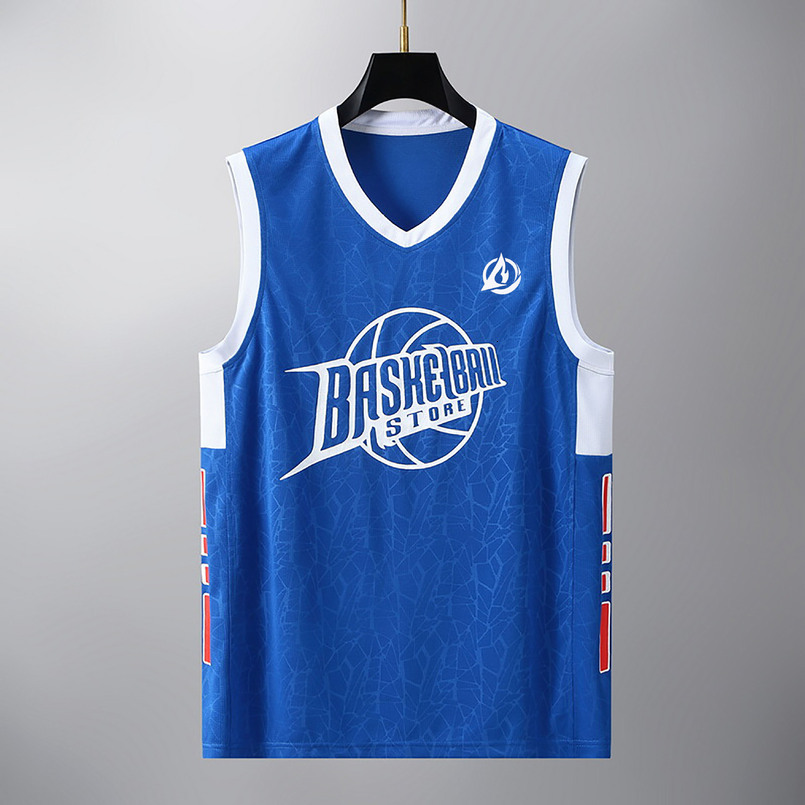 New Basketball Set Men, Ice Silk Training Team Uniform, Breathable Quick-Dry Sports Jersey for Adults
