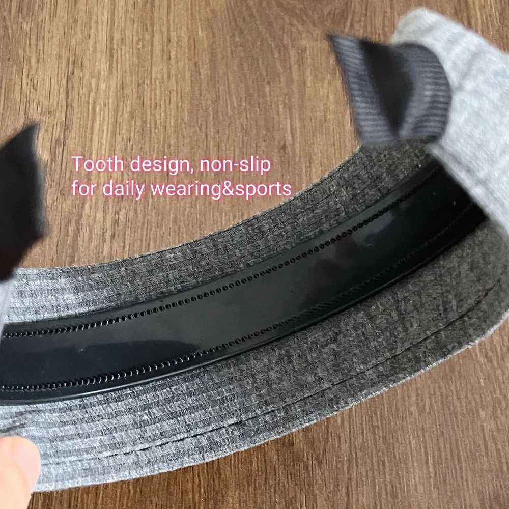 Women Very Wide Ribbed Knit Hairbands Tooth Headbands Non-slip For Washing Sports Simple Solid Color High Crown Headwrap 7cmXJ251215 - view 6