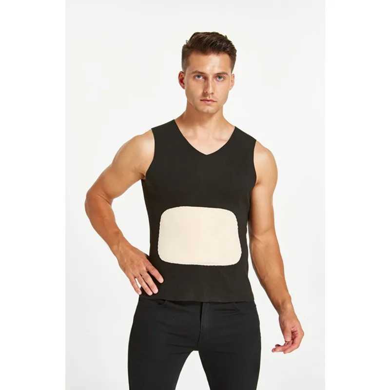 Reversible Soft and Seamless Men Thermal Vest Black Vest Thickened Brushed Base Layer Sleeveless Underwear Gray Plus Size G251215