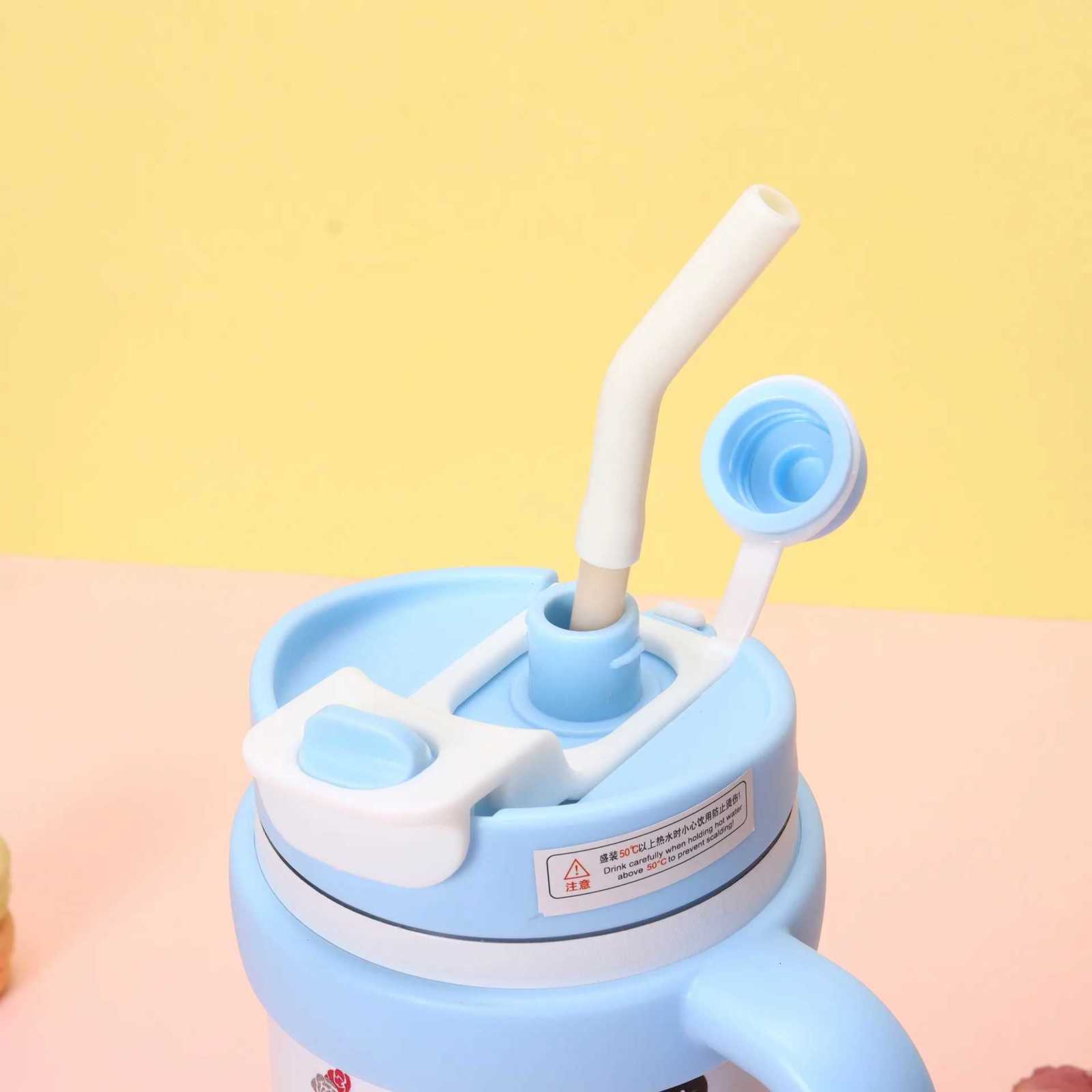 Big Mac straw water cup for girls high value car handle straw cup large capacity 316 stainless steel thermos cup H251215