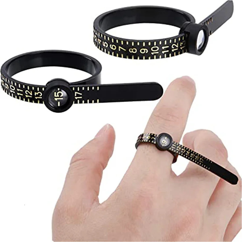 Professional Ring Size Measurement Tool Magnifying Glass Ring Measuring Tape Ring Sizers Fashion Jewelry Measuring Tools 251213