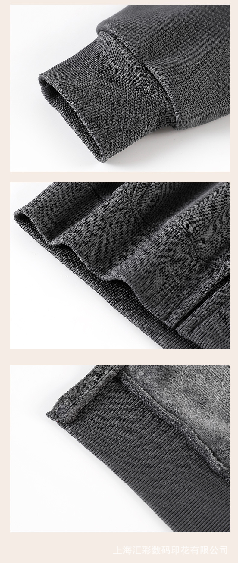 Autumn-Winter Cozy 400g Mens' Padded Hoodie with Full-Zip Closure