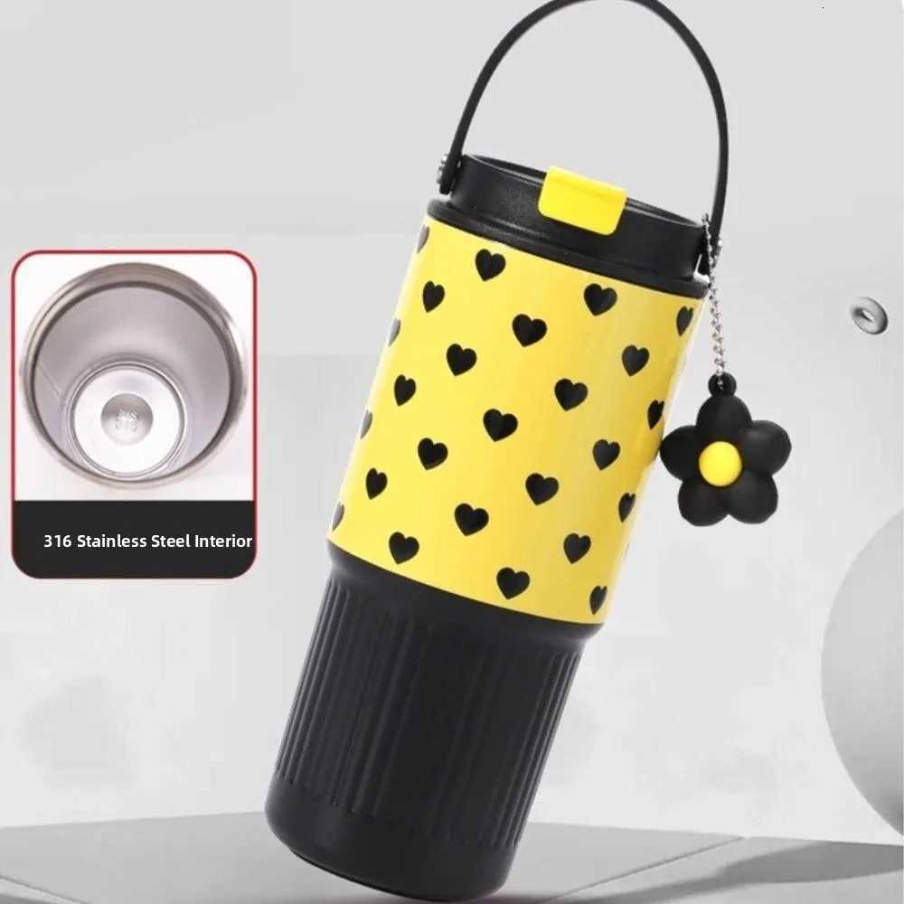 Fashion 316 Stainless Steel Thermo Water Bottle 750ML Large Capacity Vacuum Flask Leak Proof with Drinking Straw Tumbler Office H251215