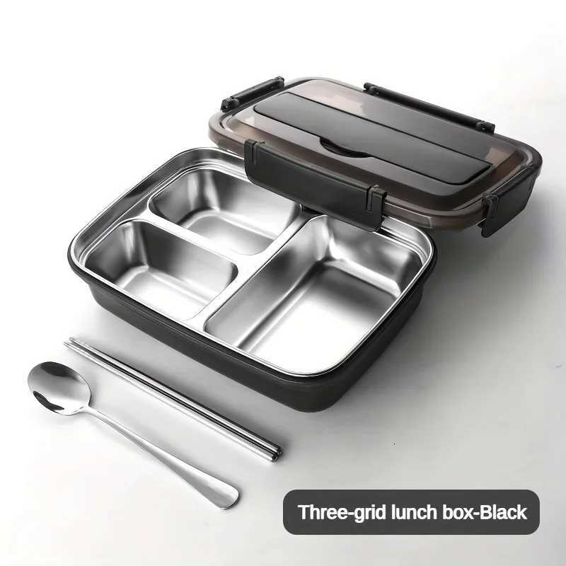 Easy-Clean Bento Container For Students Off WorkersLeak-Proof Stainless Steel Lunch Box With 3/4 Cpartments - Durable H251213