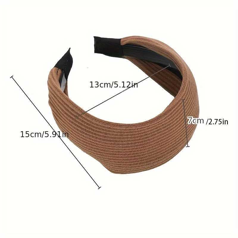 Retro knitted widened headband for women elegant Simplicity All-match Going Out hairband Fashion Hair AccessoriesXJ251215 - view 7