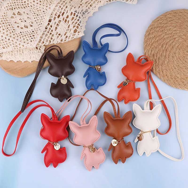 Women Leather Charms Bag Pendant KeyChain Cartoon Pony Rocking Horses Keyring Cute Animal Ornament Accessories Decoration Gift M251215