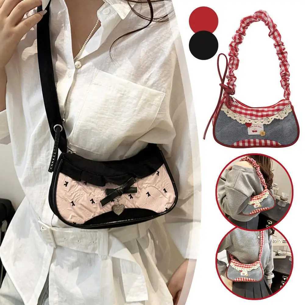 Fashion Grid Mini Handbags Adjustable Shoulder strap Korean Hand-held Commuting bag Single-shoulder Crossbody bag Underarm pouchT251215