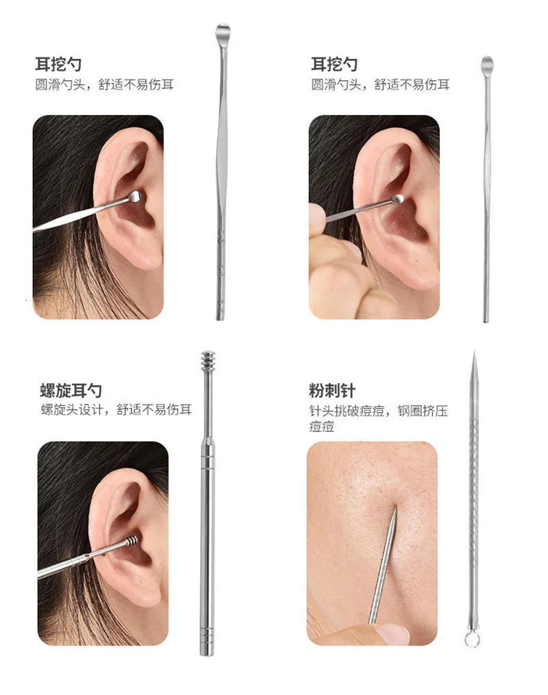 19pcs Professional Multifunctional Stainless Steel Nail Clipper Kits Portable Manicure Pedicure set with PU Bag 251211