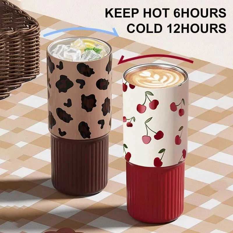 Cute Tumbler 750ML Water Bottle 316 Stainless Steel Vacuum Thermos Bottle Insulated Portable Thermos Cup Gift For Woman Girl H251215