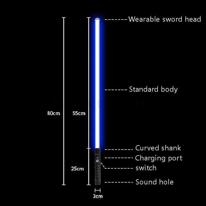 Disney Star Wars lightsabre charging toy two in one switchable lighting and full metal sound handle rgb cosplay stage props lightsaber H251215 - view 4