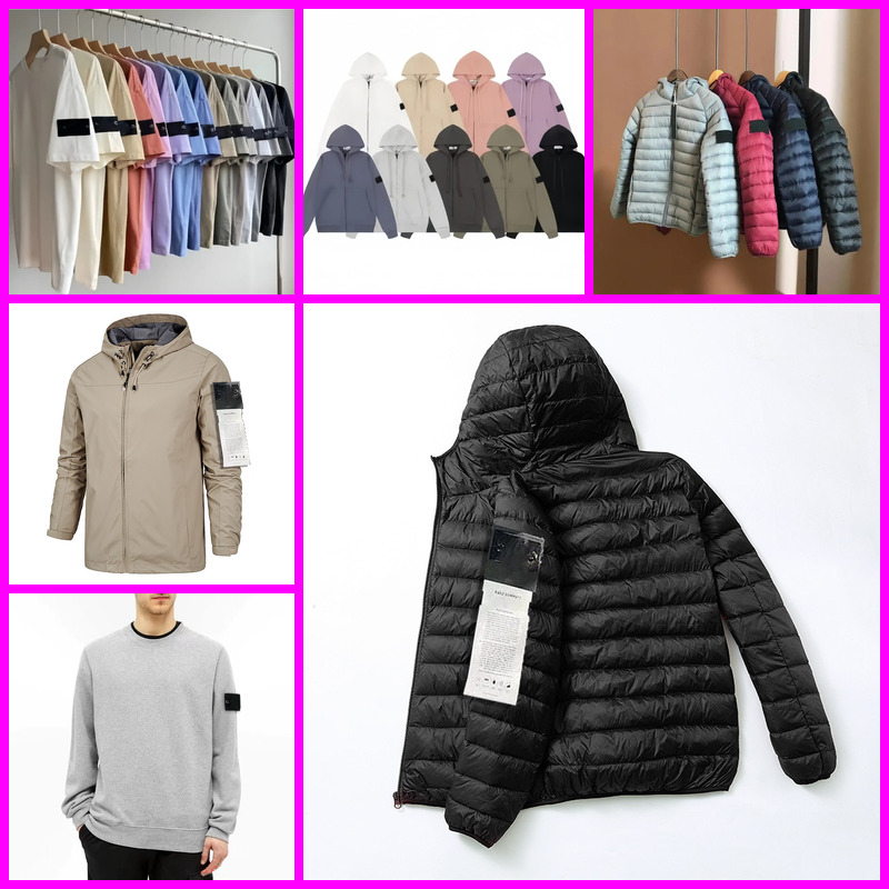 Mens Windbreaker Hooded Pullover Doudoune Jacket Stoned Jumper Hoodies For Men Designer Sweatshirts Italy Long Sleeve Sweater Islandas Compass Patch Wind Breaker