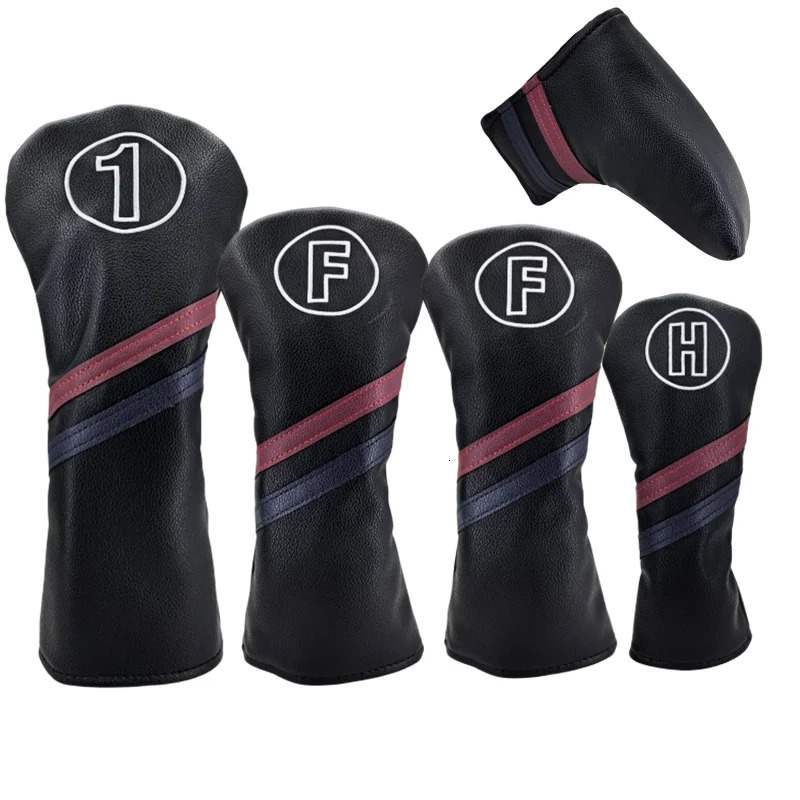 Golf Club 1 3 5 Wood Head covers Driver Fairway Woods Cover PU Leather Putter Headcover 251211
