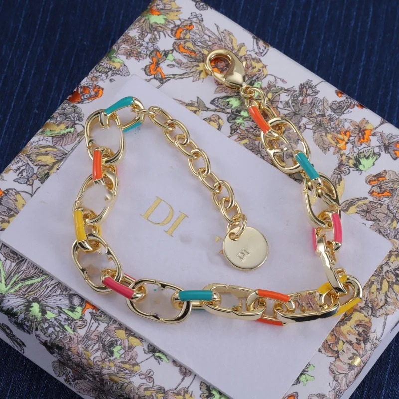 Dijia Bracelet Jewelry Fashion Simple Color Chain Hip Hop Trend Bracelet Wholesale 251210