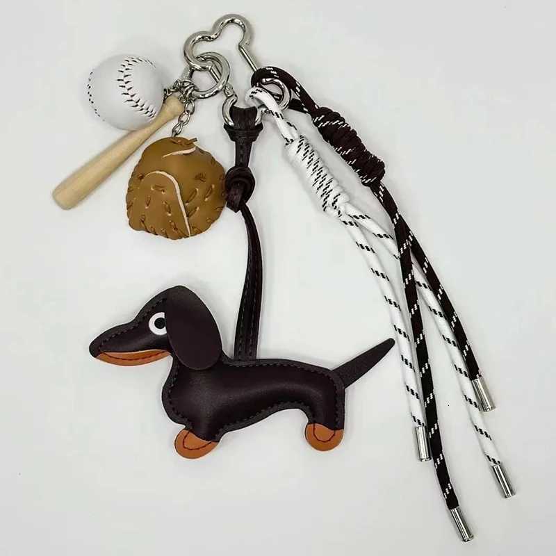 Original Keychain Nylon Woven Rope Sausage Dog Baseball Pendant Hang Bag DIY Personalized Accessories M251215