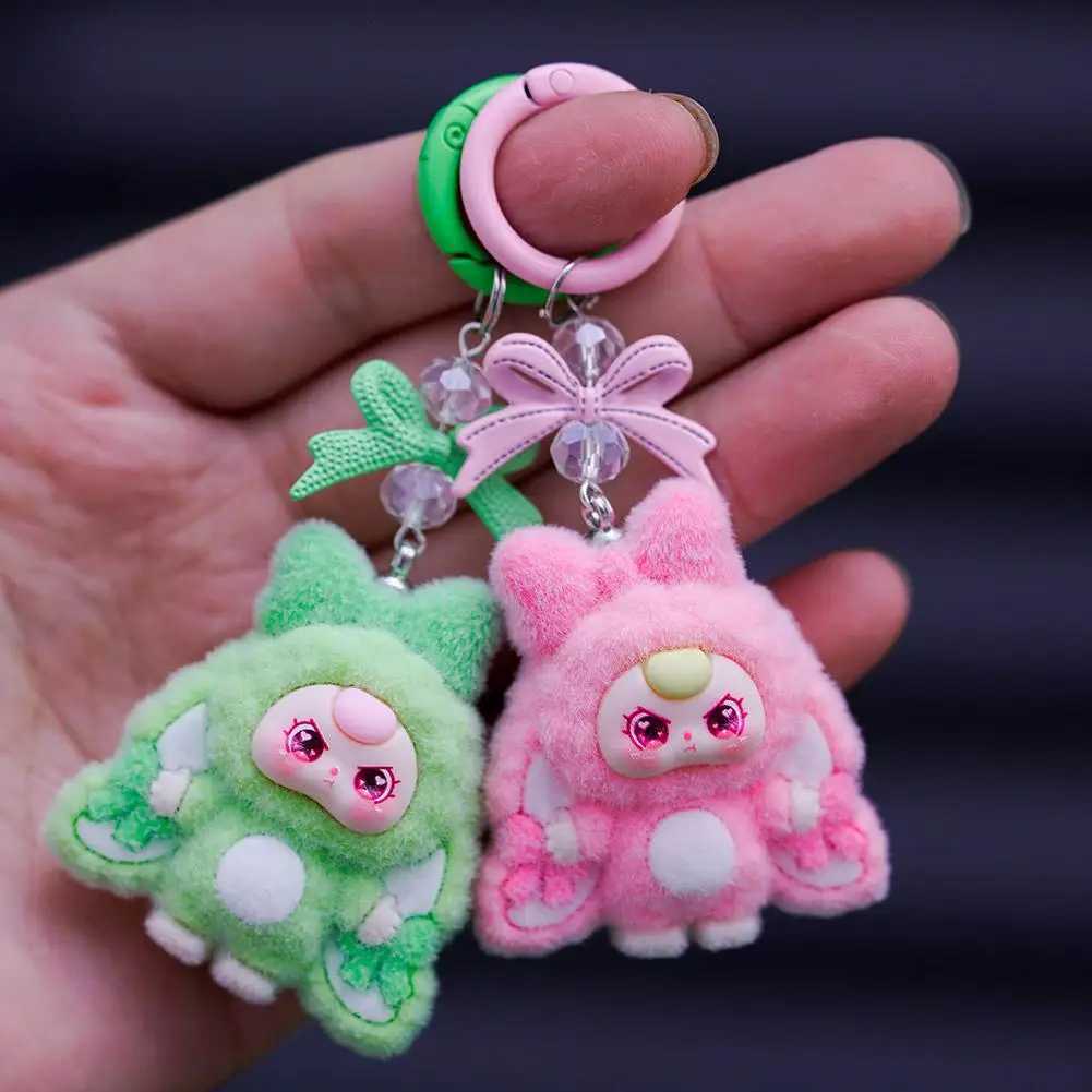 New Plush Butterfly Knot Decorative Pendant Keychain Plucked Big Ears Three Year Old Cartoon Bag Pendant And s Gifts M251215