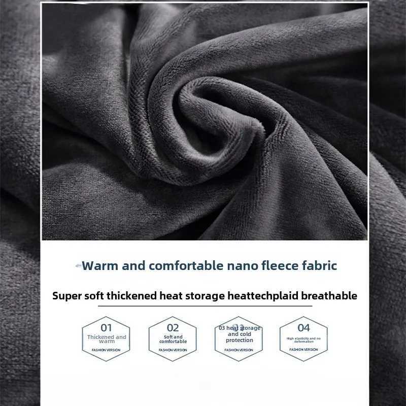 Fleece Winter Men Tops Thermal Underwear V Neck Warm Long Sleeve Base Layers Fashion Men Thermal T Shirts G251215