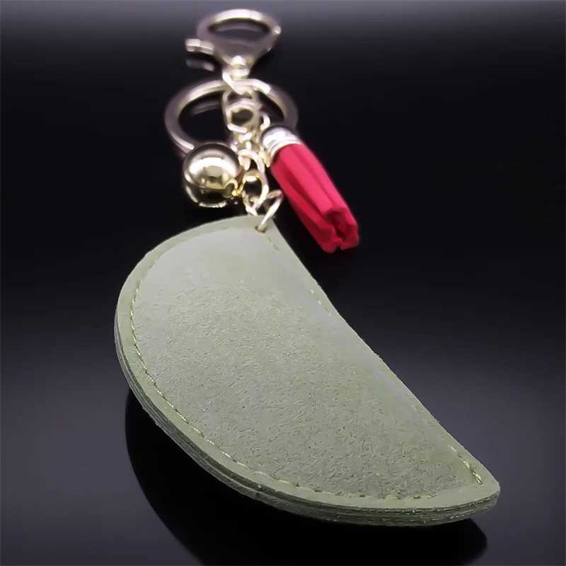 Cute Watermelon Fruits Keyrings for Women Men Gold Color Key Ring School Bag Pendant Accessories Jewelry porte clef ZZZ5110 M251215
