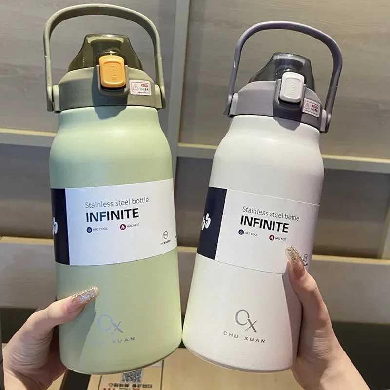 Large Capacity Thermo Bottle Stainless Steel Thermos Water Bottle Cold And Hot Tumbler Portable Vaccum Flask Cup Outdoor Mug NEW H251215