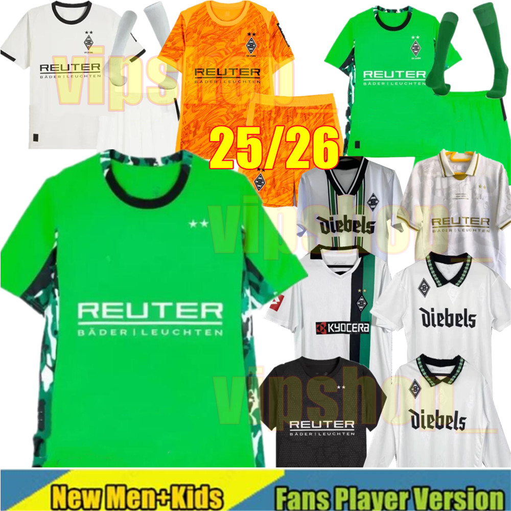 25 26 Borussia Monchengladbach soccer JerseyS KLEINDIENST HACK REITZ PLAYER ITAKURA Gladbach PLEA NEUHAUS GINTER 08 09 95 96 97 retro 2025 26 foootball shirt man kids