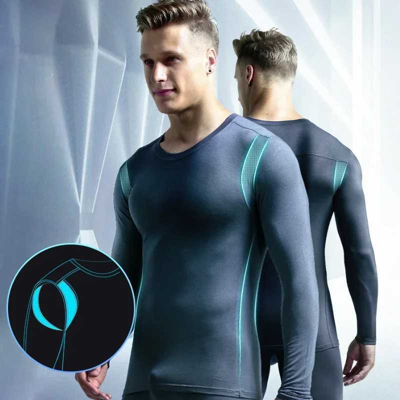 Mens autumn clothes Mens single V-neck Modal thermal underwear Long sleeve base shirt thin top cotton sweater winter G251215