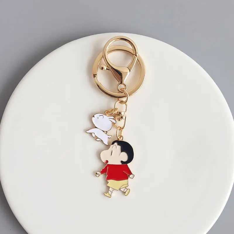 Crayon Shin chan Little White Keychain Cute Cartoon Anime Figures Keychain Bag Backpack Pendant Accessory Decoration Toy Gift M251215