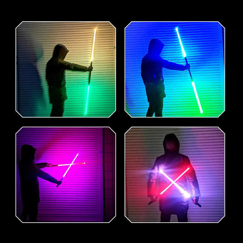 Disney Star Wars lightsabre charging toy two in one switchable lighting and full metal sound handle rgb cosplay stage props lightsaber H251215 - view 5