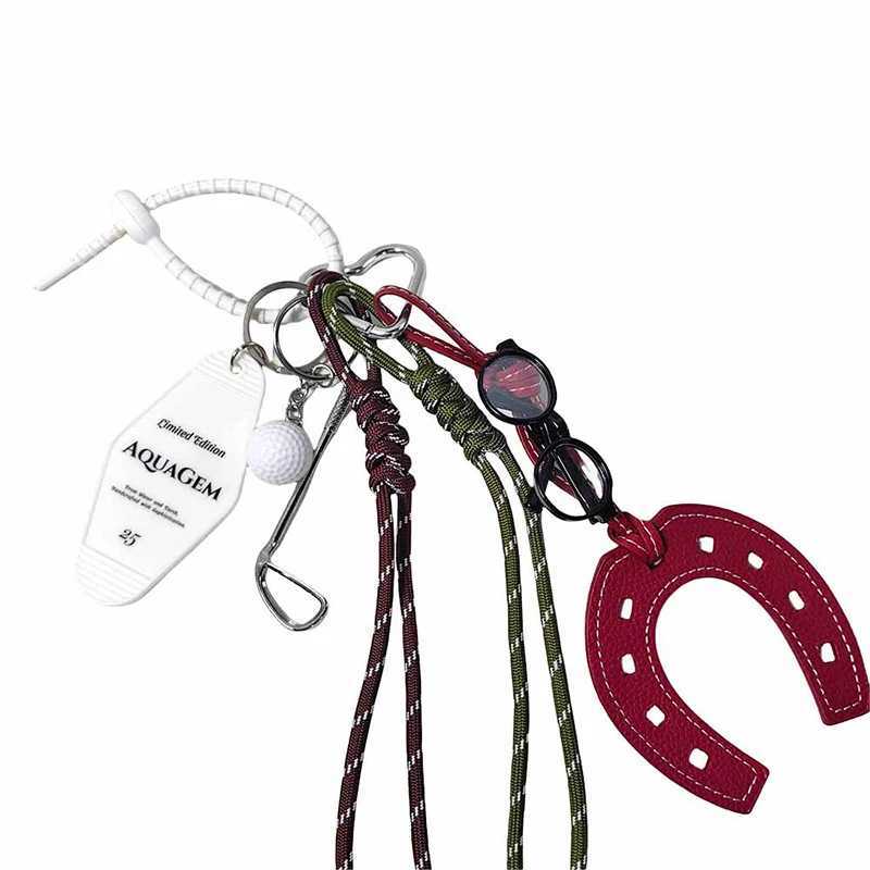 Hot Ins Style Maximalism Trend Bag Pendant Cute Hoof Horseshoe Decoration Keychain Straps Phone Lanyard Phone Charm M251215
