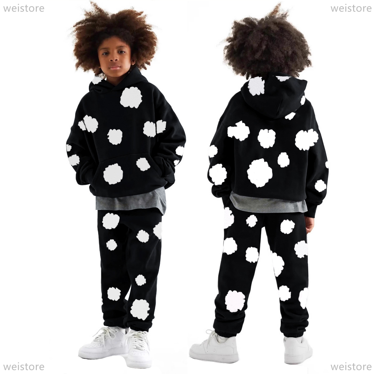 kids designer hoodie boys girls fluffy hoodies sweatshirts pullover hooded Letter print designer for children hip hop fashion sweatpants Cotton Wreath