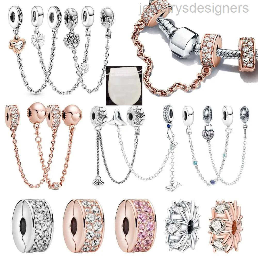 50 PSC Designer Safety Chain - Suitable for original 925 sterling silver charm bracelet safety chain