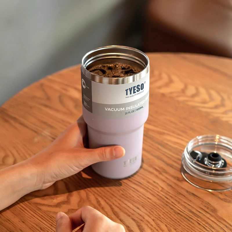 Tyeso Stainless Steel Coffee Cup 900ML Cold And Hot Double-layer Insulated Cup Vacuum Thermal Mug Ins style Water Bottle H251215