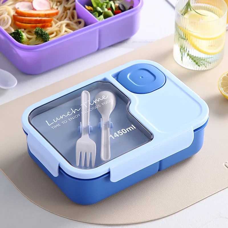 Portable Lunch Box Off Bento Box With Fork and Spoon Microwave Food Storage Container Reusable Food Boxes Quality Plastic H251213