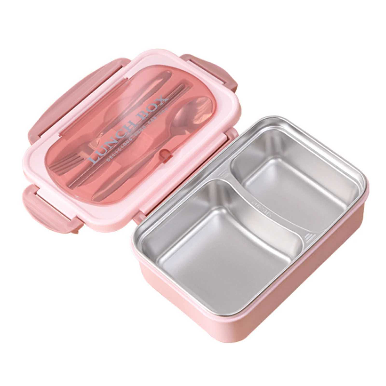 Portable Lunch Box 304 Stainless Steel Leakproof Divided Food Containers with Spoon and Chopsticks H251213