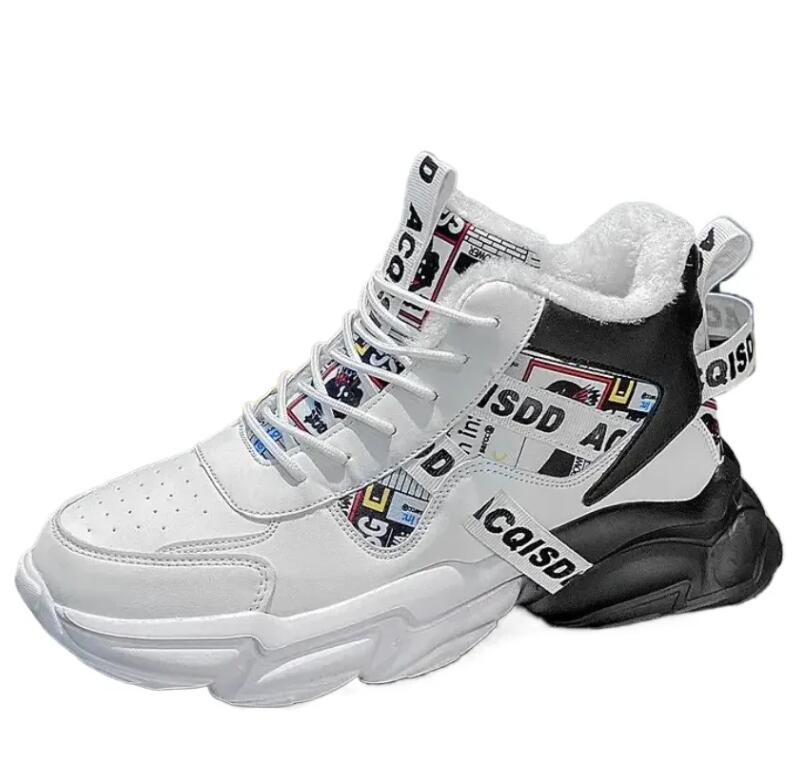 Men's shoes autumn winter 2025 new sports life sports leisure running increase basketball daddy plus velvet tide shoes Z 12.5-9