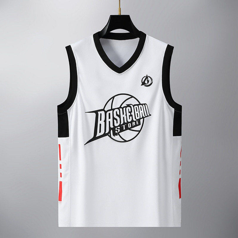 New Basketball Set Men, Ice Silk Training Team Uniform, Breathable Quick-Dry Sports Jersey for Adults