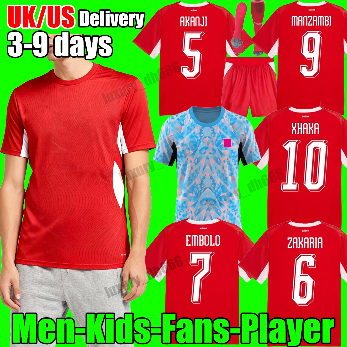 Switzerland World Cup 2026 football shirt SWISS football Top soccer jerseys NDOYE EMBOLO VARGAS MANZAMBI AKANJI KOBEL SOHM home away fans player adult kids kit